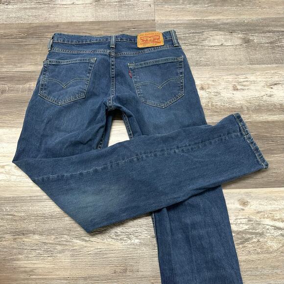 Levis 511 Faded Mid Wash Blue Mens 30x32 Slim Fit Stretch Denim Jeans Red Tab - Picture 1 of 12